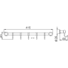 Планка с 5-ю крючками FRAP F205-5