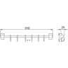 Планка с 6-ю крючками FRAP F209-6