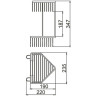 Полка FRAP F351-16 2-ярусная угловая, черный