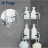 Полка FRAP F351-1 2-ярусная угловая, нержавейка/хром