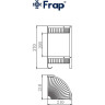 Полка FRAP F352-16 2-ярусная угловая с крючками, черный матовый