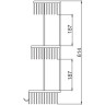 Полка FRAP F351-26 3-ярусная угловая, черный