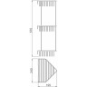 Полка FRAP F335-2 3-ярусная угловая хром
