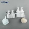 Полка FRAP F354 с крючками, нержавейка/хром