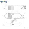 Полка FRAP F354 с крючками, нержавейка/хром