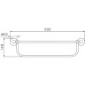 Полка FRAP F30124 с полотенцедержателем