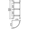 Полка стеклянная FRAP F1707-33-ярусная угловая