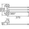 Поворотный полотенцедержатель FRAP F1913