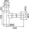 Сифон для раковины FRAP F82 Хром