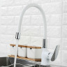 Смеситель для кухни FRAP F4453-02 F4453-03 белый ф35 гибкий излив