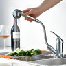 Смеситель для кухни FRAP H03 F6003 с выдвижной лейкой хром