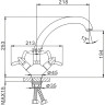 Смеситель для кухни FRAP H12 F4212-2 хром
