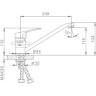 Смеситель для кухни FRAP H13 F4213 хром. Ф35