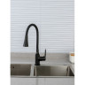 Смеситель для кухни FRAP H17-6 F4417-6 с гибким изливом черный матовый