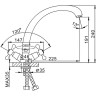 Смеситель для кухни FRAP H19-1 F4219-1 хром матовый