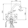 Смеситель для кухни FRAP H20 F4020-2 хром