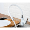 Смеситель для кухни FRAP H41 F4041 с гибким изливом белый/хром Ф35