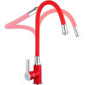 Смеситель для кухни FRAP H43 F4043 с гибким изливом красный/хром Ф35