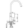 Смеситель для кухни FRAP H43 F4043 с гибким изливом красный/хром Ф35