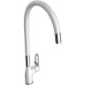 Смеситель для кухни FRAP H49 F4049 с гибким изливом белый/хром Ф35