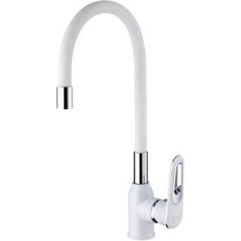 Смеситель для кухни FRAP H49 F4049 с гибким изливом белый/хром Ф35