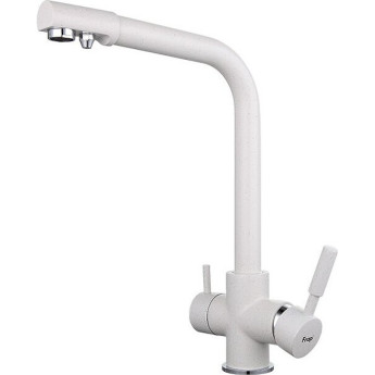 Смеситель для кухни FRAP H52 F4352-8 со встроенным фильтром (краном) под питьевую воду 35мм белый