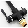 Смеситель для кухни FRAP H52 F4352-7 со встроенным фильтром (краном) под питьевую воду 35мм чёрный