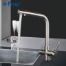 Смеситель для кухни FRAP H52 F4352-5 со встроенным фильтром (краном) под питьевую воду 35мм сатин