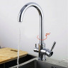 Смеситель для кухни FRAP H52 F4352 со встроенным фильтром (краном) под питьевую воду Ф35мм хром