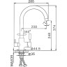 Смеситель для кухни FRAP H52 F4352 со встроенным фильтром (краном) под питьевую воду Ф35мм хром