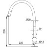 Смеситель для кухни FRAP H67-6 F4067-6 чёрный