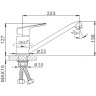 Смеситель для кухни FRAP H703 F49703-B хром ф40