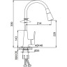 Смеситель для кухни FRAP H71 F4471 с гибким изливом хром