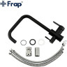 Смеситель для кухни FRAP H801-6 F43801-6 со встроенным фильтром (краном) под питьевую воду чёрный