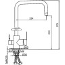 Смеситель для кухни FRAP H801-6 F43801-6 со встроенным фильтром (краном) под питьевую воду чёрный
