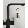 Смеситель для кухни FRAP H802-6 F43802-6 со встроенным фильтром (краном) под питьевую воду чёрный