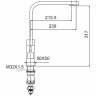 Смеситель для кухни FRAP H802-6 F43802-6 со встроенным фильтром (краном) под питьевую воду чёрный