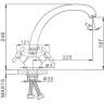 Смеситель для кухни FRAP H93 F4293 хром.