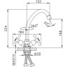 Смеситель для кухни FRAP F4011-2 хром