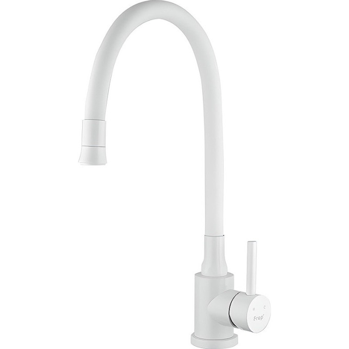 Смеситель для кухни FRAP F40994-8 с гибким изливом белый