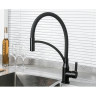 Смеситель для кухни FRAP F4552-6 с гибким изливом чёрный