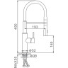 Смеситель для кухни FRAP F4452-6 с гибким изливом хром/серый