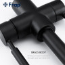 Смеситель для кухни FRAP F4352-6 со встроенным фильтром (краном) под питьевую воду чёрный