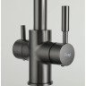 Смеситель для кухни FRAP F4352-9 со встроенным фильтром (краном) под питьевую воду оружейная сталь