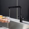 Смеситель для кухни со встроенным фильтром (краном) под питьевую воду FRAP F4396-36