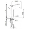 Смеситель для раковины FRAP F1052-51 черный