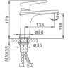 Смеситель для раковины FRAP F1049-6 чёрный /хром