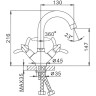 Смеситель для раковины FRAP H12 F1312 Хром