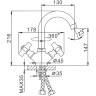 Смеситель для раковины FRAP H18 F1318 Хром