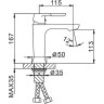 Смеситель для раковины FRAP H34 F1034 белый/хром